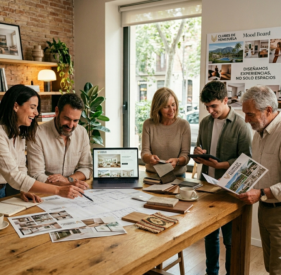 Equipo de Club de Venezuela en reunión